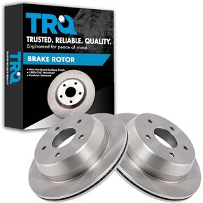 TRQ Rear Brake Rotors Set Vented Compatible with 1998-2005 Chevrolet Blazer 1998-2001 GMC Jimmy