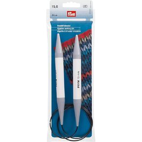 Prym 32" Circular Plastic, 20mm Knitting Needles, Silver