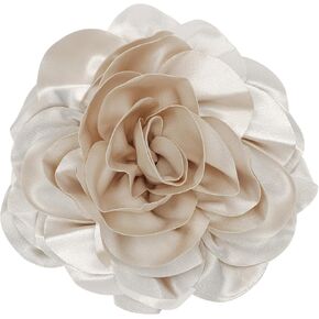 Yadiana 7.1In Rose Flower Brooch Pins, Extra Large Dainty Satin Fabric Rose Brooches Lapel Pins, Delicate Handmade Big Camellia Flower Brooches and Pins for Women Wedding Party Dance Banquet Dress Suit Clothes Hair Accessories Jewelry Gifts