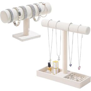 T-Bar Bracelet Necklace Holder, Bracelet Necklace Jewelry Display Stand, Jewelry Organizer Stand For Women Girls