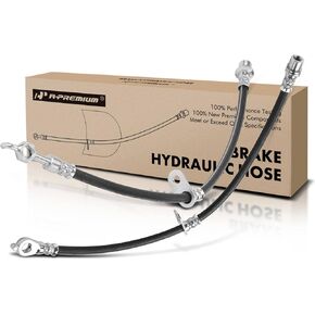 A-Premium Front Driver and Passenger Brake Hydraulic Hoses Compatible with Select Toyota Models - Highlander 2005 2006 2007 - Replace# 9008094214, 9094702F64(Pack of 2)