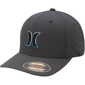 Hurley Men's Baseball Cap - Dana Point Cotton Ripstop Stretch Fitted Cap for Men with Gradient Embroidered Icon (Size: S-XL) in Kuwait