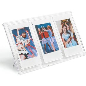 3 Inch Transparent Photo Frame for Polaroid Mini, Simple and 3 Grid Table Photo Frame, for Home Desktop Office, Desktop Mini Photo Album Collection