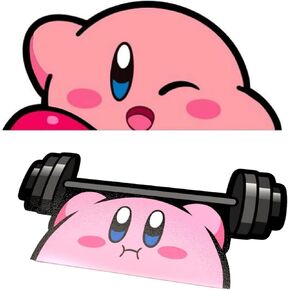 Cute Kirby Vinyl Sticker, Peeking car Decals, Car Stickers - Funny Stickers - Anime Stickers - Waterproof Bumper Stickers for Cars, Truck, Motorcycle, Wall, Window and Laptop. (A (2Pack))