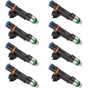 0280158227 OE 5.0L Performance Fuel Injectors,Compatible with/Ford 8Cyl 5.0 Engines F150 & Mustang 2011 2012 2013 2014 2015 2016 2017 |4 Holes| |Set of 8|