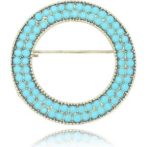 Turquoise West Cowboy Oval Tear Drop Brooch Pin for Women Retro Brooches Pins Classic Fashion Jewelry Accessories Gift