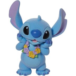 Enesco Grand Jester Studios Disney Lilo and Stitch Hawaiian Lei Flocked Figurine, 3.5 Inch, Blue