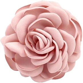 Elegant Satin Fabric Rose Flower Brooch Pin Silk Large Big Camellia Brooch Lapel Pins Plant Floral Hair Clip Pins Wedding Party Jewelry for Women