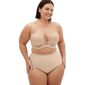 Plus Size Shapely Plunge Bra in Latte