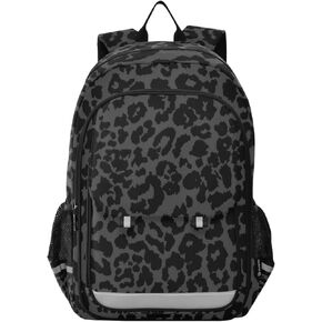ALAZA Dark Gray Cheetah Leopard Print Laptop Backpack Purse for Women Men Travel Bag Casual Daypack with Compartment & Multiple Pockets