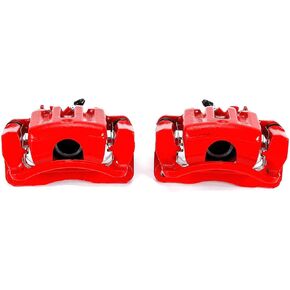 Power Stop Rear S5040 Pair of High-Temp Red Powder Coated Calipers For Chevrolet Captiva Sport, Chevrolet Equinox, GMC Terrain, Pontiac Torrent, Saturn Vue [Model Specific]