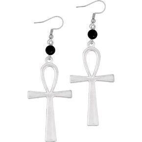 Sacina Gothic Ankh Earrings, Cross Dangle Earrings, Goth Earrings, Halloween Christmas New Year Jewelry Gift for Women, Men