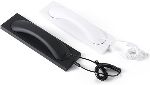 Fumei 3.5mm Retro Telephone Handset Reduce Cell Phone Radiation Mic Speaker Handheld Receiver for Andriod Phone iPhone/iPad (Black) in Saudi Arabia