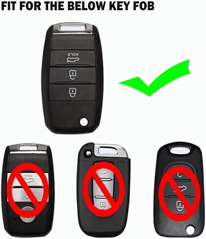 Car Key Fob Cover,Fit for Kia Folding Key Fob Optima Alloy Keychain Red… in Kuwait
