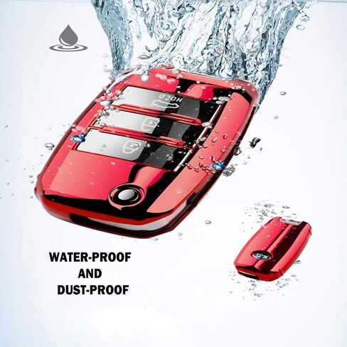 Car Key Fob Cover,Fit for Kia Folding Key Fob Optima Alloy Keychain Red… in Kuwait