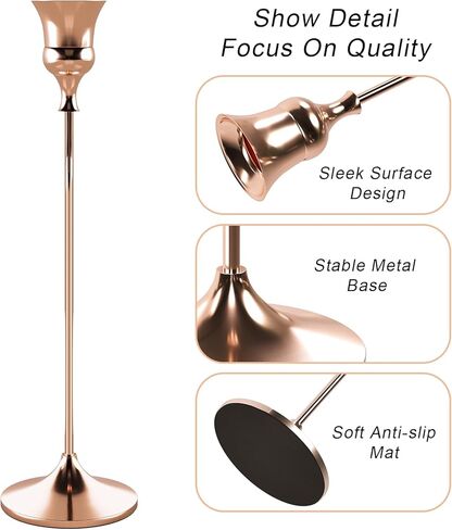 Candlestick Holders Black, 3 Packs Taper Candle Holder for Candlesticks, Candle Sticks Holder Decor for Home Decor in Kuwait