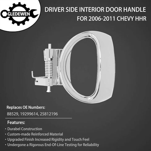 Gledewen Interior Door Handle Front Rear Left Driver Side | for 2006-2011 Chevy HHR | Replaces# 88529, 19299614, 25812196 in Kuwait