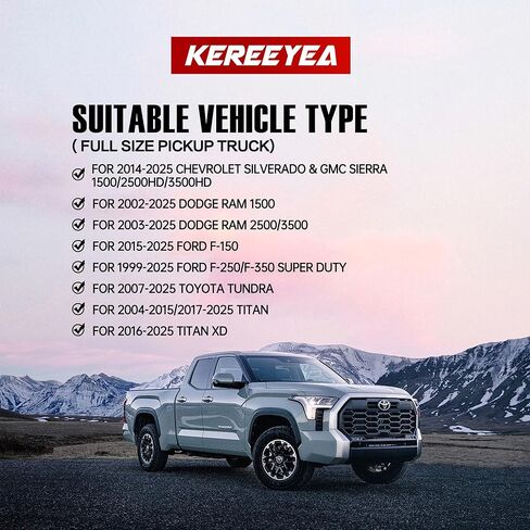 Adjustable 71.3"Heavy Duty Truck Bed Rack Cross Bars（2PCS） for Full-Size Trucks with Soft Roll-Up, Hard Rolling,Tri-Fold, Retract Hard Tonneau Covers|Aluminum Cross Bars|Fits Kayak Racks, Bike Racks in Kuwait