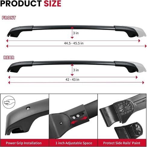 Roof Rack Cross Bars 150lb Compatible with Ford Bronco Sport Base & Bigbend & Outer Banks (on Road) 2021 2022 2023 2024 Aluminum Crossbars Rails Cargo Rooftop Bike Snowboard Skiboard in Saudi Arabia