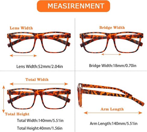 JOSCHOO 5-pack Oversized Reading Glasses Square Large Frame Readers for Men and Women in Saudi Arabia