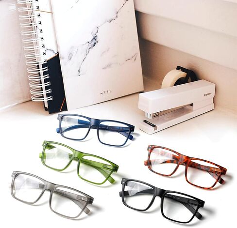 JOSCHOO 5-pack Oversized Reading Glasses Square Large Frame Readers for Men and Women in Saudi Arabia