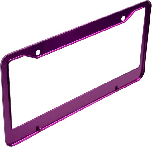 Aluminum License Plate Frame Electroplated Surface Universal USA/Canada for Men/Women for Front & Rear Car Tag Corrosion Resistant Frame UV-Proof and Waterproof (Purple) in Kuwait