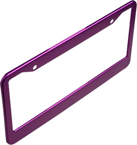 Aluminum License Plate Frame Electroplated Surface Universal USA/Canada for Men/Women for Front & Rear Car Tag Corrosion Resistant Frame UV-Proof and Waterproof (Purple) in Kuwait