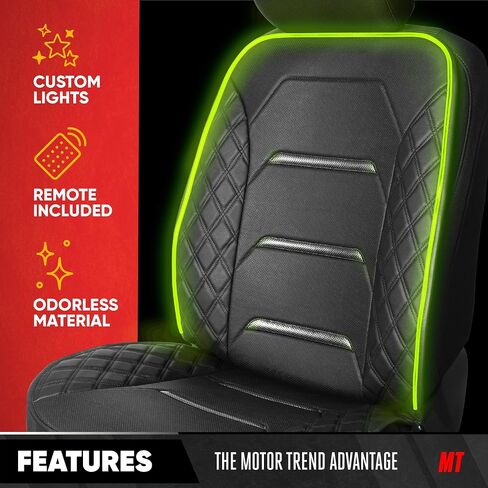 Motor Trend LED Car Seat Cover Car Lights Up Seat Cover Multi Color Seat Protector Seat Cover for Cars SUV Truck Automotive Interior Lights Seat Cover in Saudi Arabia