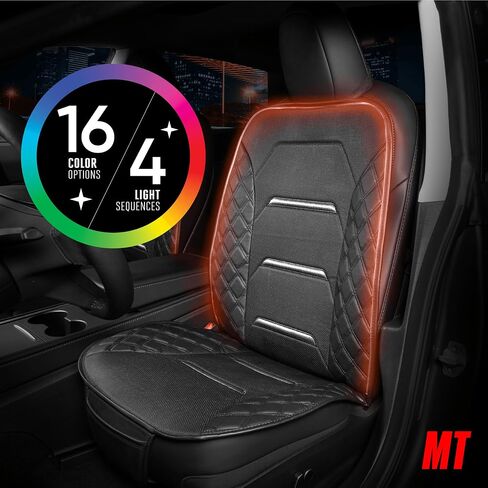 Motor Trend LED Car Seat Cover Car Lights Up Seat Cover Multi Color Seat Protector Seat Cover for Cars SUV Truck Automotive Interior Lights Seat Cover in Saudi Arabia