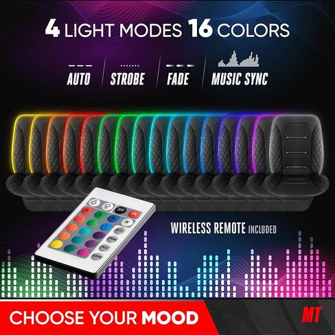 Motor Trend LED Car Seat Cover Car Lights Up Seat Cover Multi Color Seat Protector Seat Cover for Cars SUV Truck Automotive Interior Lights Seat Cover in Saudi Arabia