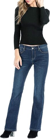 MetHera Women's Le Mel Classic Stretch Curvy Bootcut Jeans in Saudi Arabia