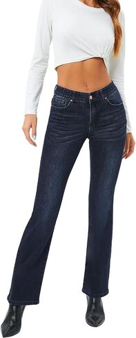MetHera Women's Le Mel Classic Stretch Curvy Bootcut Jeans in Saudi Arabia