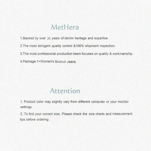 MetHera Women's Le Mel Classic Stretch Curvy Bootcut Jeans in Saudi Arabia