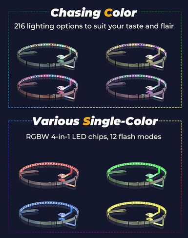 KEMIMOTO PRO XP Wheel Ring Lights, Compatible with Polaris RZR PRO XP/4 2020-2024, Light Up to The Beat RGB Chasing Color Remote and App Controlled IP67 Waterproof Wheel Rim Lights in Saudi Arabia