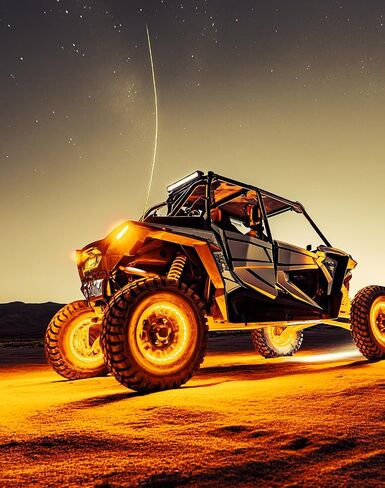 KEMIMOTO PRO XP Wheel Ring Lights, Compatible with Polaris RZR PRO XP/4 2020-2024, Light Up to The Beat RGB Chasing Color Remote and App Controlled IP67 Waterproof Wheel Rim Lights in Saudi Arabia