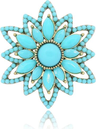 Turquoise West Cowboy Oval Tear Drop Brooch Pin for Women Retro Brooches Pins Classic Fashion Jewelry Accessories Gift in Kuwait