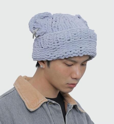 Balaclava Face Mask Women Men Y2k Ski Mask Knit Crochet Beanies Hood Hat Scarf 2 in 1 Hooded Scarf Winter Warm Beanie Hats in Kuwait