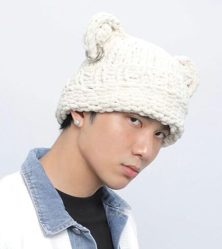 Balaclava Face Mask Women Men Y2k Ski Mask Knit Crochet Beanies Hood Hat Scarf 2 in 1 Hooded Scarf Winter Warm Beanie Hats in Kuwait