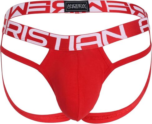 Andrew Christian SHOW-IT - Strap Jock, Red, Small in Saudi Arabia