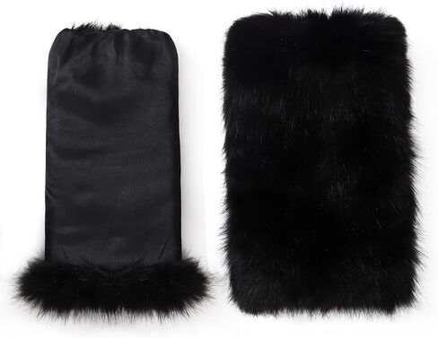 LA CARRIE Women Faux Fur Leg Warmers Long Furry Leg Foot Cuffs Girls Winter Boot Socks in Kuwait