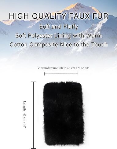 LA CARRIE Women Faux Fur Leg Warmers Long Furry Leg Foot Cuffs Girls Winter Boot Socks in Kuwait