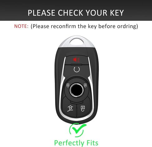 Key Fob Cover with Keychain for Buick Encore Lacrosse 2017-2020 Smart Remote Key Case in Saudi Arabia