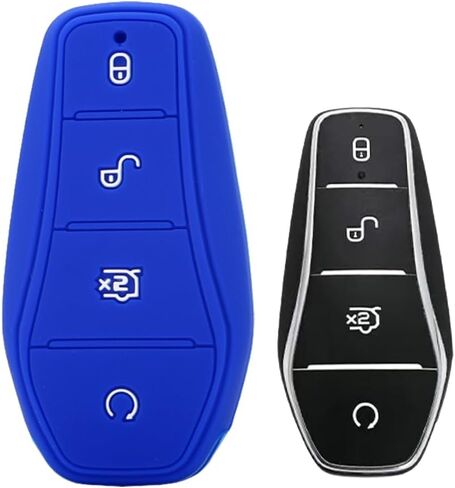 غطاء حماية من السيليكون بدون مفتاح لجهاز التحكم عن بعد لسيارة BYD Dolphin Han EV Qin Plus DMI Song Pro Yuan Max Tang (أسود) in Kuwait