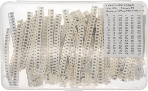 146 قيمة × 50 قطعة، إجمالي 7300 قطعة، 0603 5% SMD مجموعة مقاومة رقاقة سميكة للتركيب على السطح in Saudi Arabia