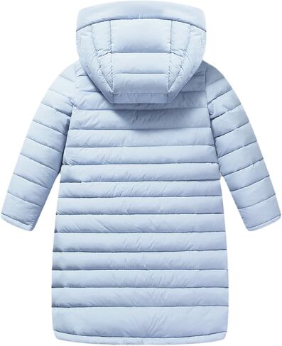 سترة منتفخة طويلة وخفيفة الوزن للأولاد والبنات، معاطف طويلة للخريف والشتاء قابلة للتعبئة in Kuwait