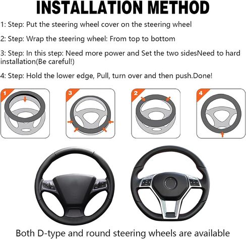 BELOMI Leather Car Steering Wheel Cover, Breathable Non-Slip Vehicle Steering Wheel Protectcor, Soft Auto Decoration Accessories, 15 inch Universal for Vehicles, SUVs, RVs and More（Black） in Saudi Arabia