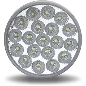 Dual Funtion 4" Round Red Stop, Turn & Tail and White Back-up LED Light
