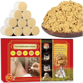 60 Rolls Moxa Stick for moxibustion 50:1 Extraction 3 Year Chen Mugwort Pure Moxa Rolls Herbal Handmade Wormwood Sticks for Gentle moxibustion 2.6cm