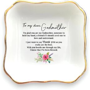 Godmother Gift, Ring Dish, Jewelry Dish, Godmom Gift, Mother Appreciation, Aunt Gift, Godmother Present, Godparents Gifts, Auntie Gift, Thank You Godmother, Godmother Proposal Gift, Baptism Gift