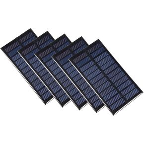 uxcell 5Pcs 1W 6V Small Solar Panel Module DIY Polysilicon for Toys Charger